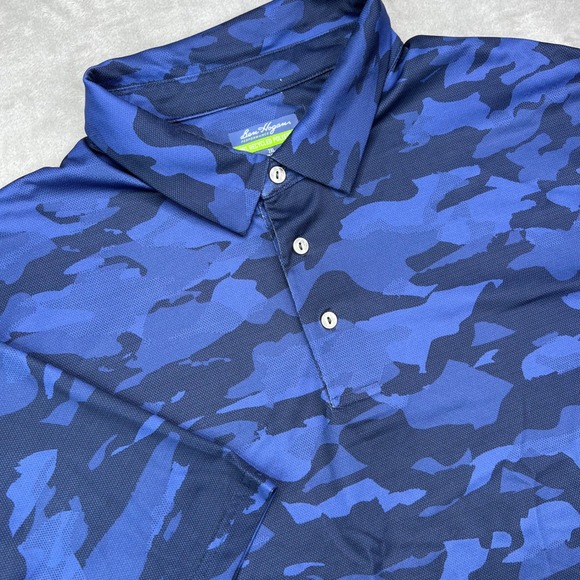Ben Hogan Other - Ben Hogan Golf Polo Shirt Mens 2XL Blue Camouflage Recycled Performance Stretch